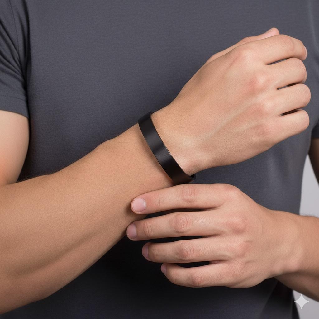 Black Matte Bangle Bracelet
