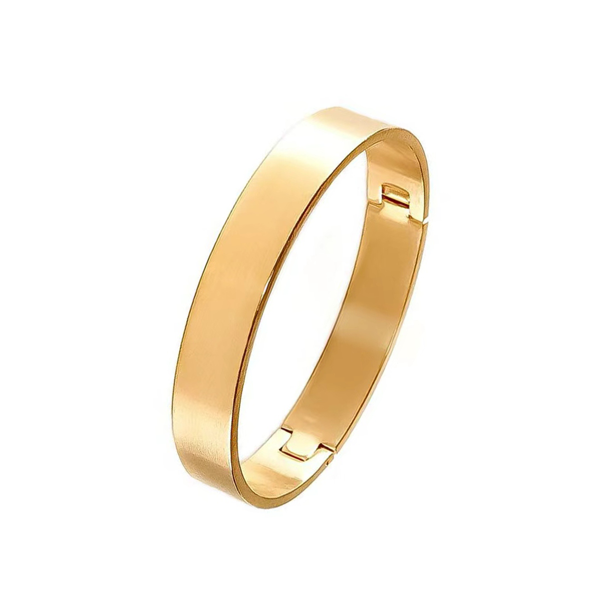 Thick Matte Gold Bangle Bracelet