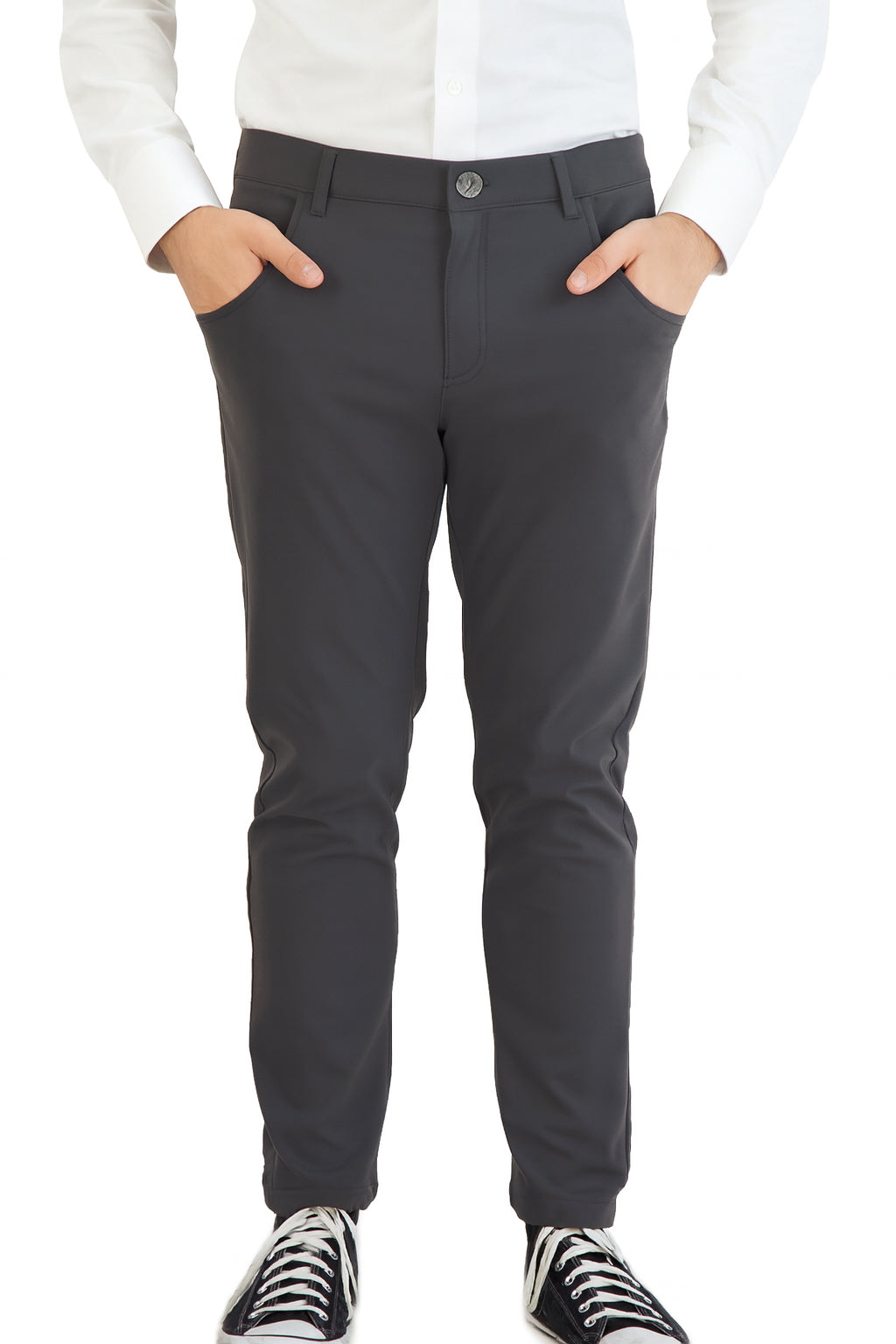 Stretch Men's Performance Chinos (Dark Charcoal)